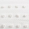Sapphtopaz Comforter Set Bedding Set Solid Color Clip Jacquard Pompom Reversible Quilt Set - 2 of 4