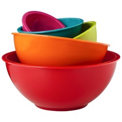 Oxo 3pc Plastic Mixing Bowl Set With Black Handles : Target