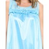 Casual Nights Women's Tricot Sheer Lace Sleeveless Nightgown - 4 of 4