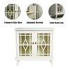 Vynxaria Storage Cabinet with Shelf - White Sideboard for Living Room, Hallway, Dining Room, and Entryway. - 4 of 4