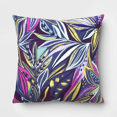 18"x18" Tropical Foliage Square Outdoor Throw Pillow - Threshold™