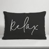 Creative Products Relax Thin Script Black and White 14x20 Indoor / Outdoor Pillow - 4 of 4