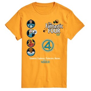 Men's - Marvel - Fantastic Four Scientists Explorers Protectors Heroes Short Sleeve Graphic T-Shirt - 1 of 3