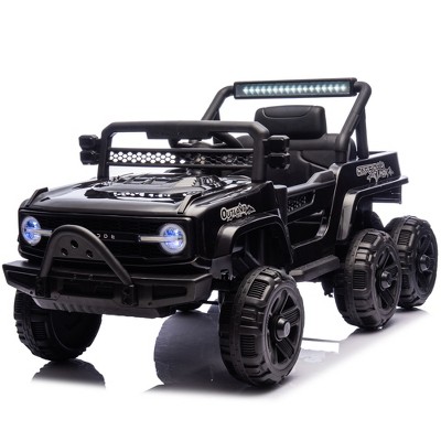 Lomsoe 12V Kids Ride On 6-Wheel electric truck car W/Parents Control ,Six-Wheel Suspension,Four motors,Power display,Searchlight