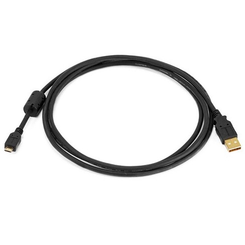 2.0 Cable - 6 Feet - Black | Usb Type-a Male To Micro Type-b 5-pin 28/24awg Cable Ferrite Core, Gold Plated : Target