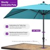 PURPLE LEAF Patio Umbrella Outdoor Table Umbrella Aluminum Frame Market Umbrella Sun Umbrella with 8 Sturdy Ribs - 3 of 4
