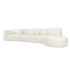 Christopher Knight Home Ilka 140" Modern Fully Compressed Sponge 5 Seater Curved Sectional Sofa - 4 of 4