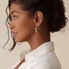 Sterling Silver Oval Hoop Earrings for Women Fashionable, Simple and Trendy Styles, Low Allergy - 4 of 4