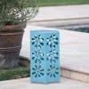 Maggift Patio End Tables, Stylish End Tables for Indoor and Outdoor Use, Ideal for Gardens, Backyard, Special Design, Blue, 14.25"*12.5"*22" - 2 of 4