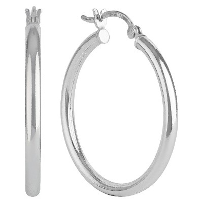 silver hoop earrings