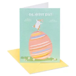 Bunny Big Egg Easter Card Turquoise