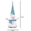 45-inch Tinsel Snowman Christmas Decor with LED Lights (Blue & White) - 2 of 3