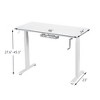 Costway 48'' Sit to Stand Desk Adjustable Standing Workstation w/ Crank - 2 of 4