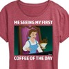 Women's - Disney - Belle First Coffee Of The Day Short Sleeve Graphic T-Shirt - 2 of 4