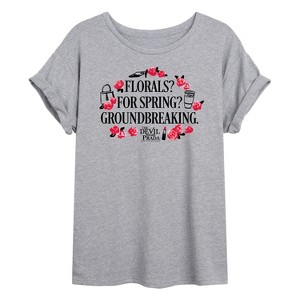 Women's - The Devil Wears Prada - Florals For Spring Oversized Graphic T-Shirt - 1 of 4