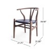 Christopher Knight Home Gessford Rustic Faux Leather and Ash Wood Dining Chair - 3 of 4