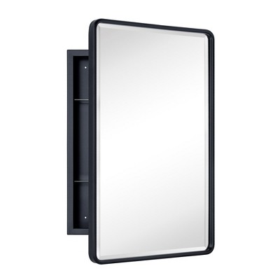 TEHOME Eldee Surface Mount Rectangular Metal Framed Bathroom Medicine Cabinet with Mirror