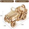 ROBOTIME 3D Wooden Puzzle Army Field Car for Adults- Car Model Kits,Vehicle Building Kits, 7.44"*3.9"*3.5" - 2 of 4