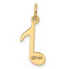 Black Bow Jewelry 14k Yellow Gold Polished Music Note Charm - 3 of 4