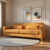 3-Seat Luxury Modern Sofa with Gold Accents - 4 of 4