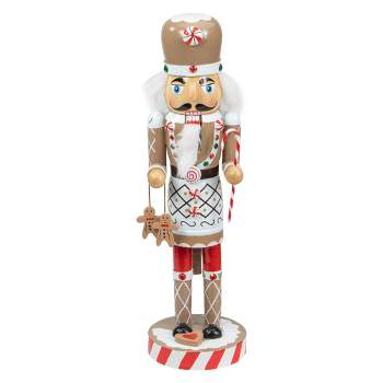 Northlight 14" Beige and Red Gingerbread Chef Christmas Nutcracker