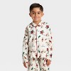 Toddler Grinch Print Long Sleeve Shirt and Pants Holiday Matching Family Pajama Set - Cream - 3 of 4