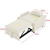 NicBex Modern Pull Out Sofa Bed Velvet Convertible Single Sofa with Adjustable Back for Living Room - 2 of 4