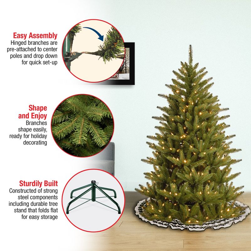 National Tree Company 4.5 ft. Natural Fraser Slim Tree with Clear Lights, 6 of 8