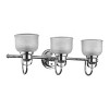 Chloe Lighting Lucie Industrial-Style 3 Light Chrome Finish Bath Vanity Wall Fixture Clear Prismatic Glass 25" Wide - 4 of 4