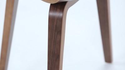 Acid Green Linen Upholstered Bentwood Dining Chair