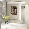 Apmir Rectangular Aluminum Alloy Framed and Tempered Glass Wall Bathroom Vanity Mirror in Matte Black/ Gold/ Silver/ Brown - 2 of 4