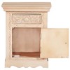 vidaXL Bedside Cabinet 15.7"x11.8"x19.7" Solid Mango Wood - 4 of 4