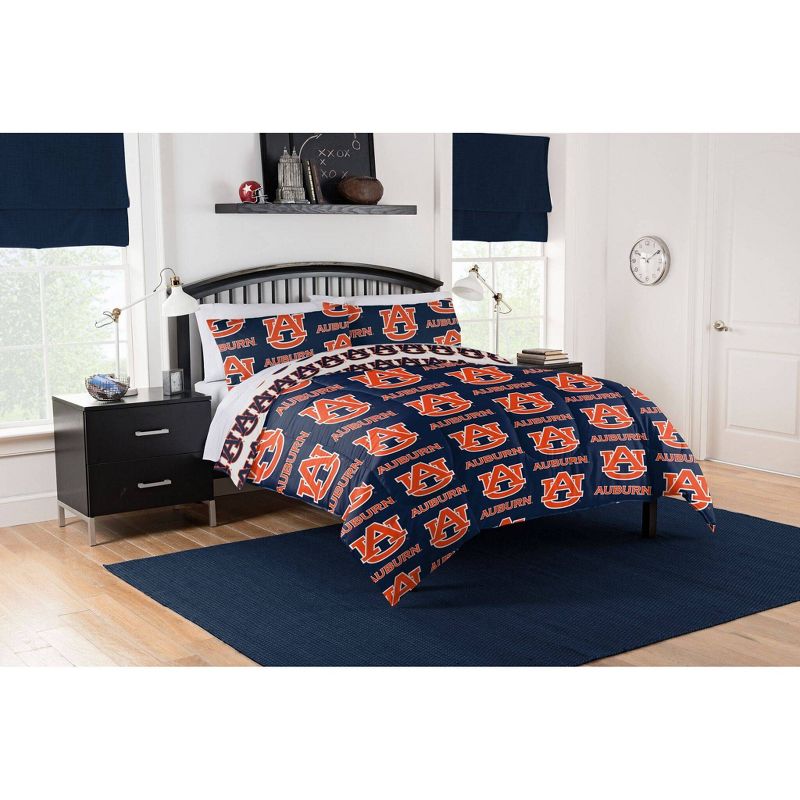 NCAA Auburn Tigers Rotary Bed Set - Full, 1 of 4
