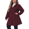Agnes Orinda Women's Plus Size Trendy Long Sleeve Side Pockets Elegant Winter Overcoats - 2 of 4