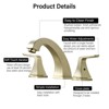 ChicFurnit Bathroom Sink Faucet Widespread Two Handles with Pop Up Drain for Elegant Bathrooms, Gold, 17"*11"*3" - 3 of 4