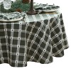 Plaid Christmas Tablecloth, Round/Oval Table Cloth with Premium Cotton for Christmas Decor & Modern Farmhouse Decor - 2 of 4