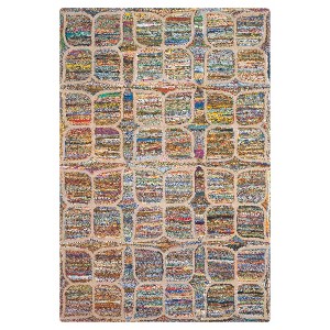 Multi-Colored Abstract Tufted Area Rug - (5