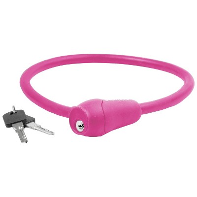 M-Wave S12.6 Silicone 2 ft by 12 mm Bike Lock, Pink
