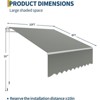 10'x8'/13'*10' Manual Retractable Awning - Waterproof Sun Shade with Aluminum Frame & 280g Polyester,for Patio/Deck/Balcony - 2 of 4