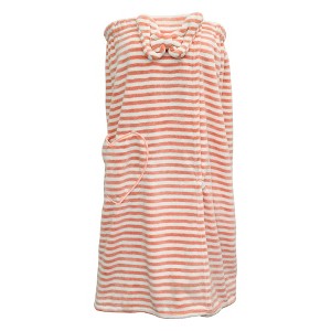 Unique Bargains Shower Wrap Towel for Women Adjustable Bath Wrap with Pocket Coral Fleece 1 Pc - 1 of 4