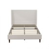 GDFStudio Lindsay Upholstered Wood Bed Frame with Wingback and Solid Wood Legs - 4 of 4