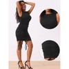 Allegra K Women's Ruched Drawstring Sleeveless Casual Bodycon Dress - 2 of 4