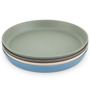 WeeSprout Bamboo Plates, Kid-Sized Bamboo Kids Plates, Dishwasher Safe Bamboo Plate for Kids, 4 pack - 1 of 4