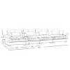 Large Straight Sectional Sofa,Modern Velvet Sectional Sofa With Waist Pillows And Throw Pillows,Comfortable Sofa For Living Room-Cuddlewood - 4 of 4