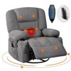 Rocking Recliner Chairs,Massage Recliner Chair with Vibration Massage and Heat,360° Swivel Rocking Recliner Chair with Side Pockets Cup Holdersr - 4 of 4