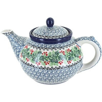 Blue Rose Polish Pottery 60 Ceramika Artystyczna Medium Teapot