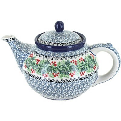 Blue Rose Polish Pottery Noelle Medium Teapot