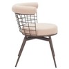 Zuo Saku Swivel Dining Chair Beige & Brown - 3 of 4