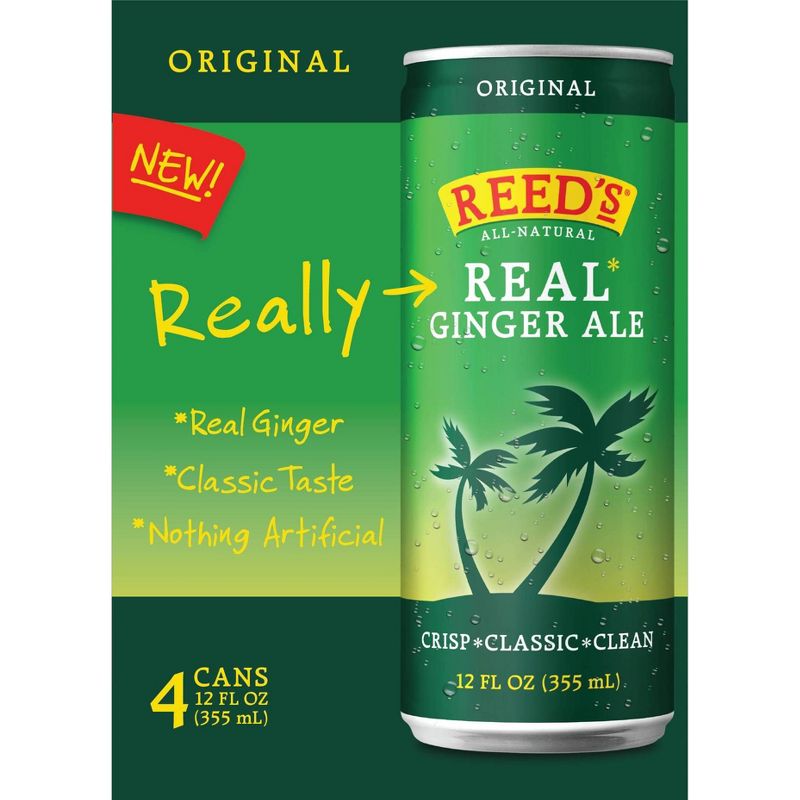 Reed&#39;s Real Ginger Ale - 4pk/12 fl oz Cans, 1 of 4