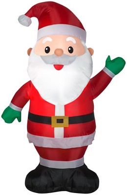 Gemmy Christmas Airblown Inflatable InflatableSanta , 4 ft Tall, Red